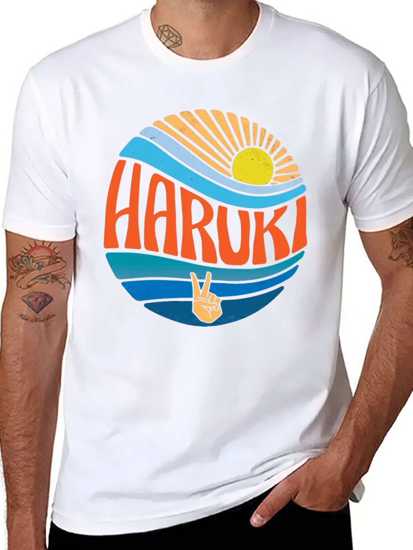 Haruki Retro Graphic T-Shirt