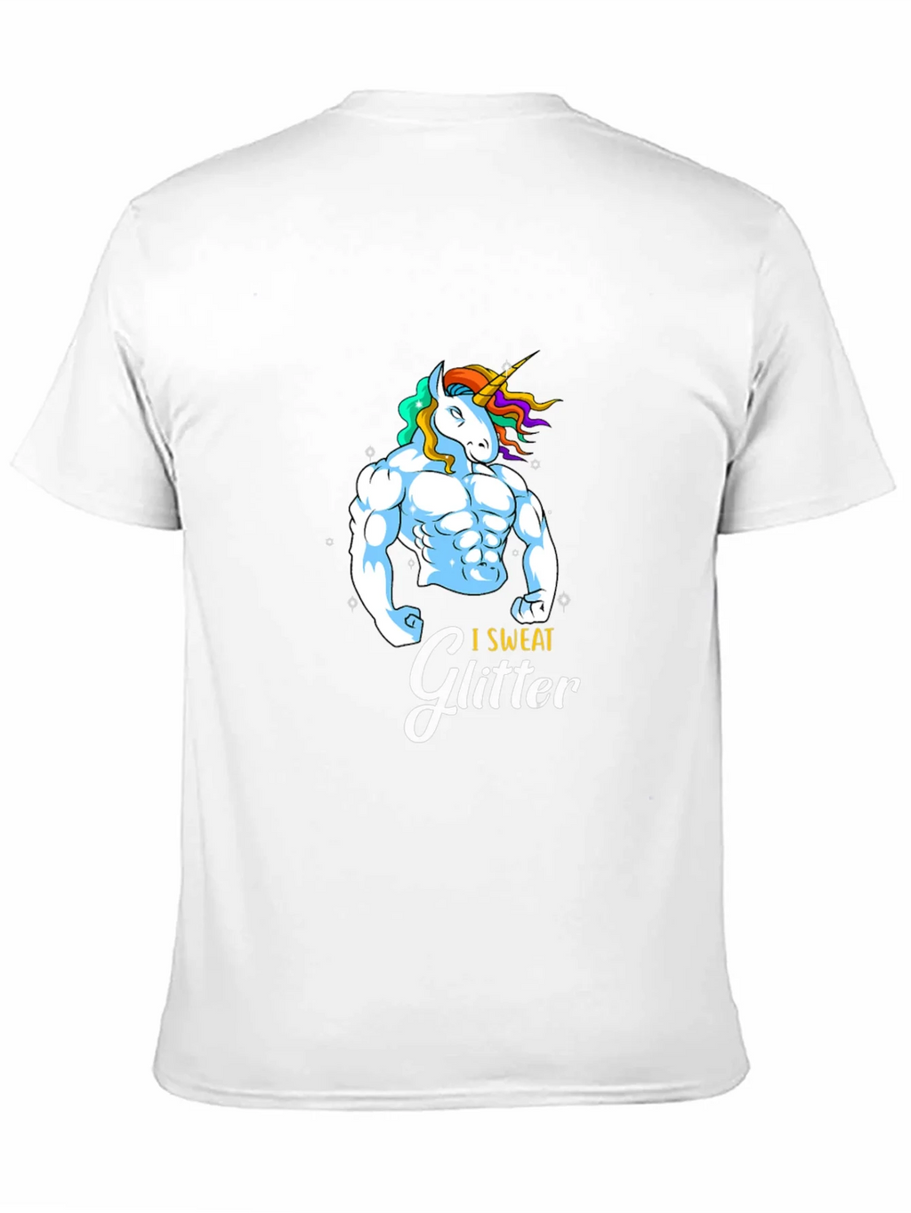 I Sweat Glitter Unicorn Graphic T-Shirt