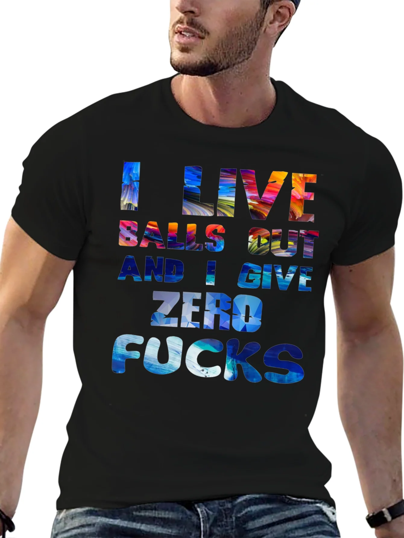 I Live Balls Out Graphic T-Shirt