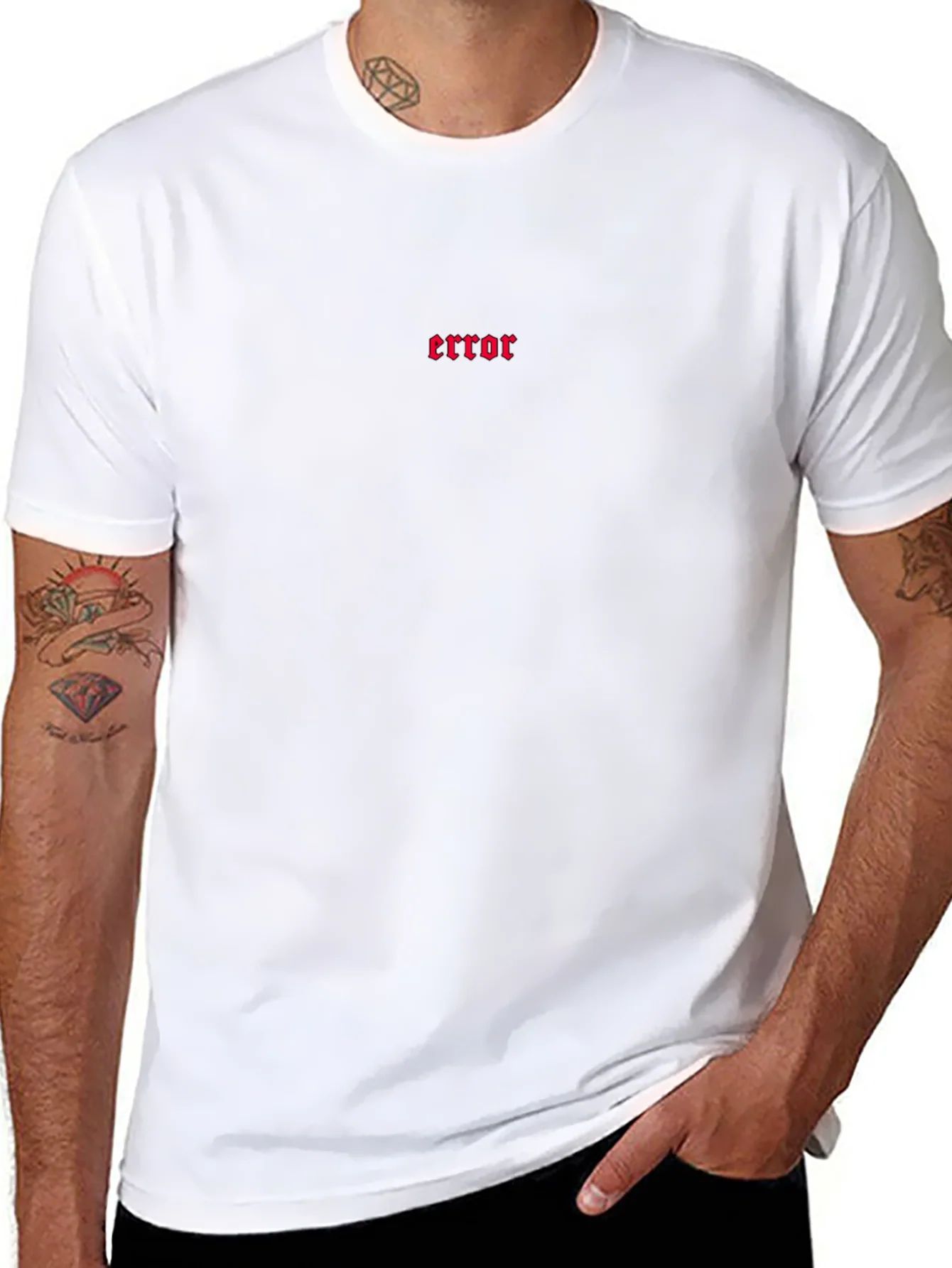 Error Graphic Tee - Black Cotton Comfort