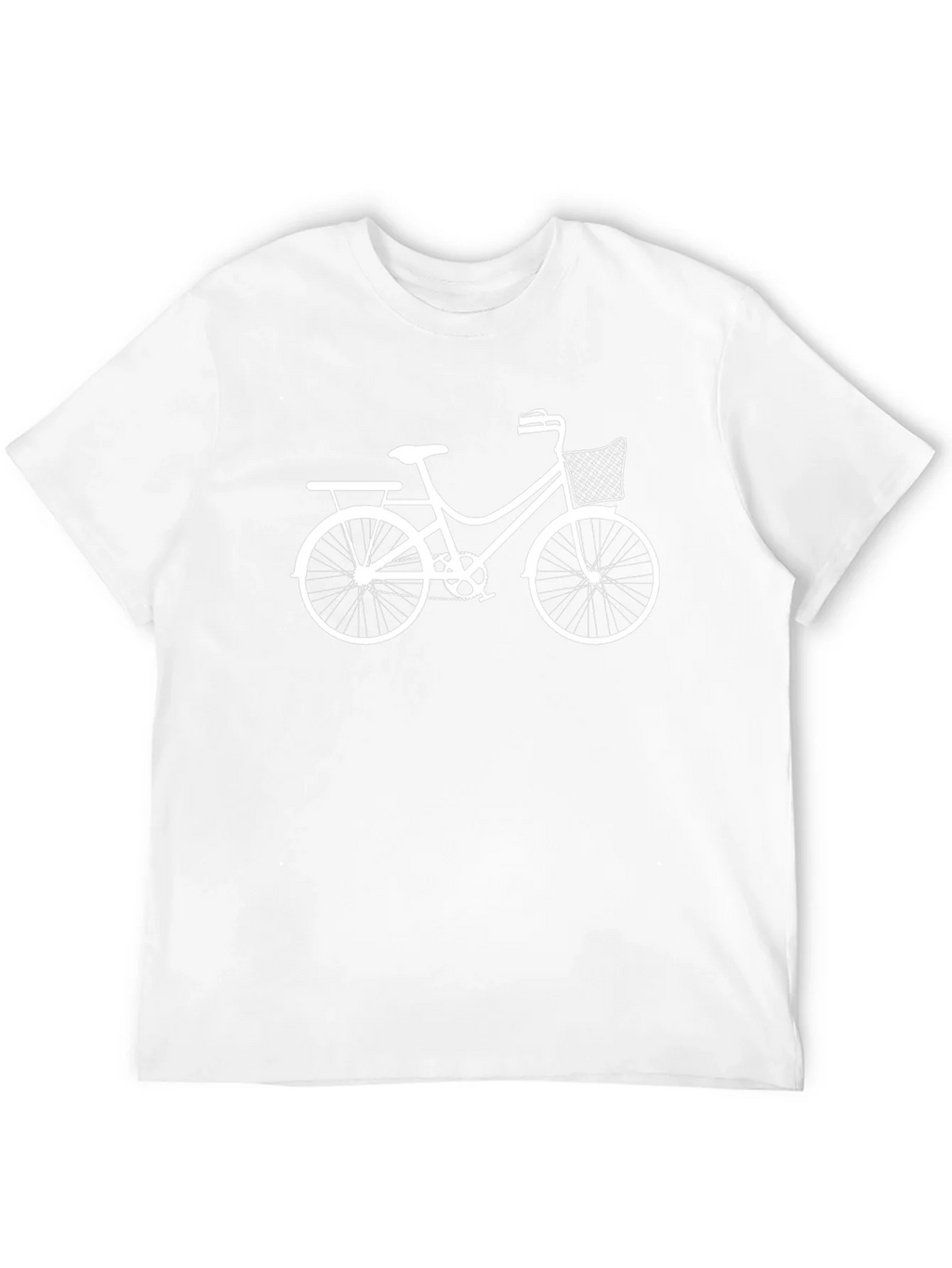 Black T-Shirt with Bicycle Print