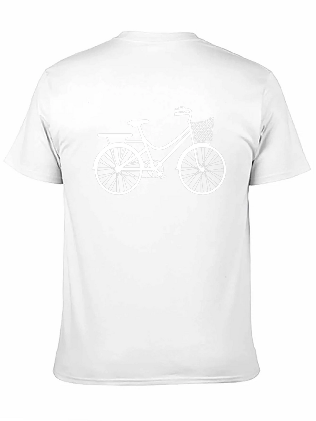 Black T-Shirt with Bicycle Print