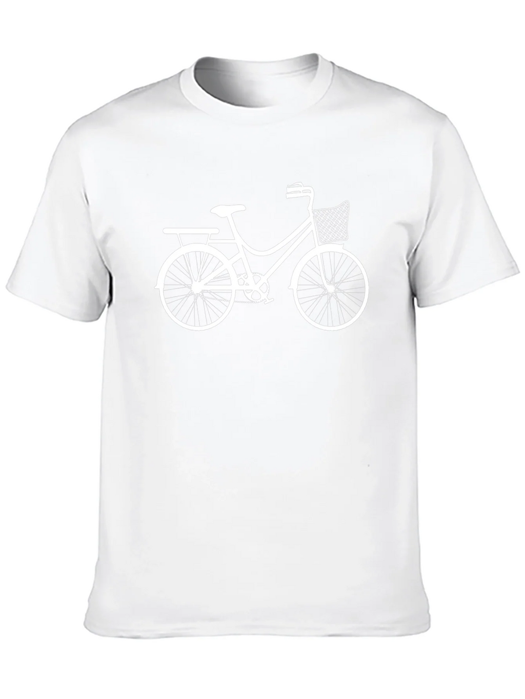 Black T-Shirt with Bicycle Print