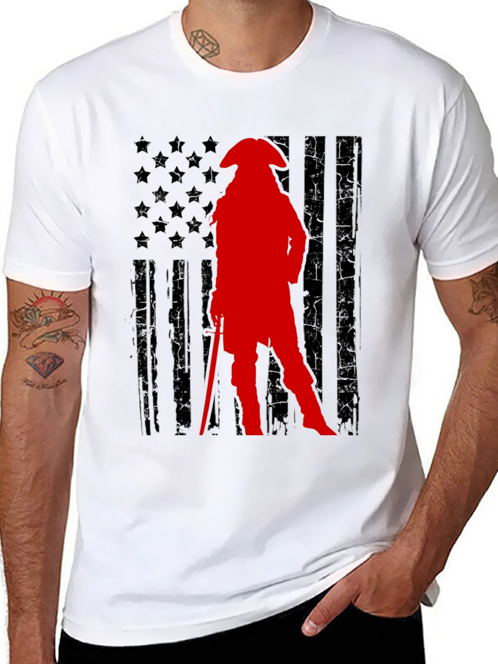 Patriot Silhouette Graphic T-Shirt