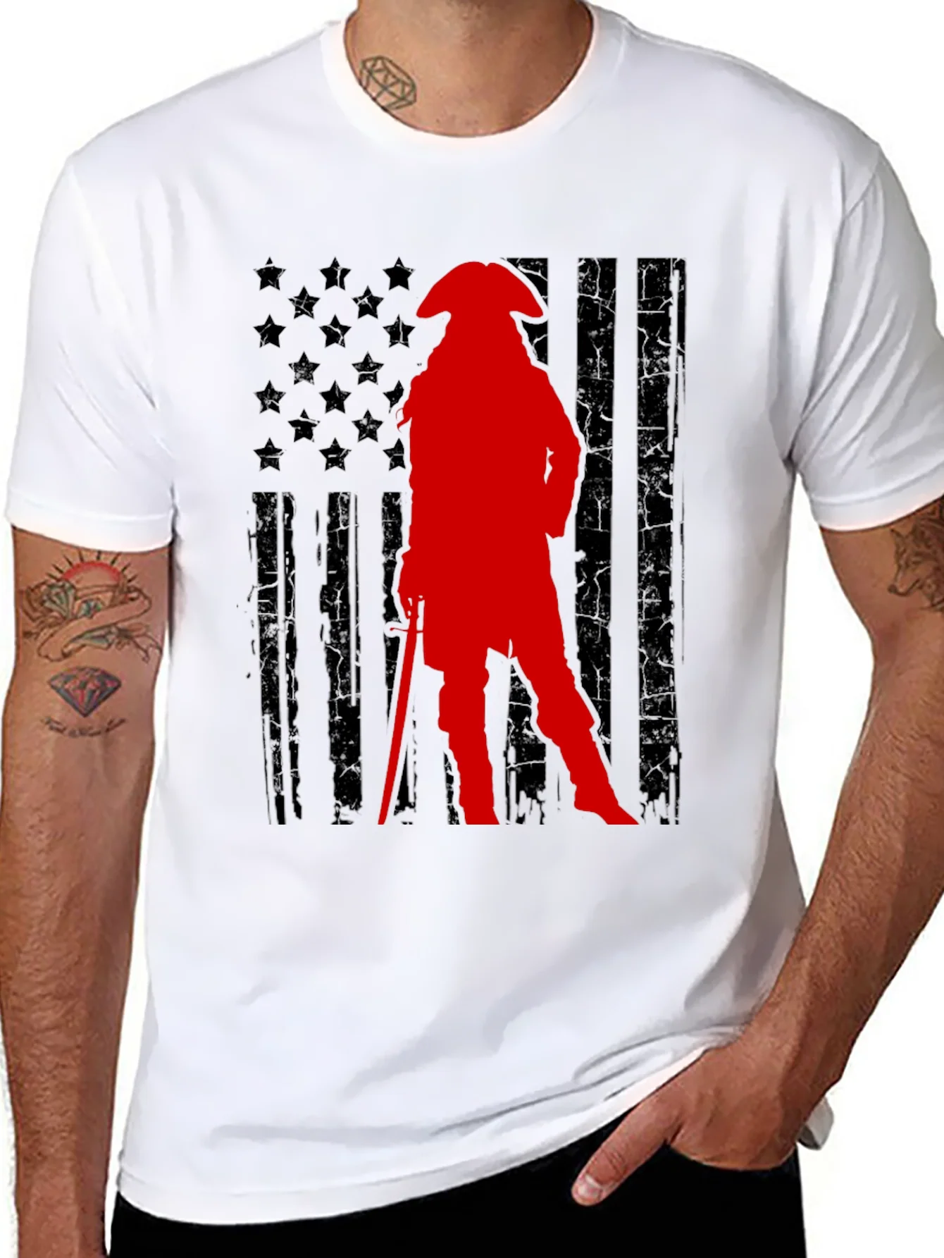 Patriot Silhouette Graphic T-Shirt