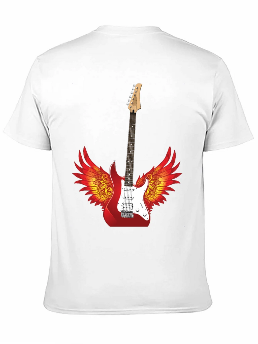 Winged Guitar Graphic Tee - Rock Star Style