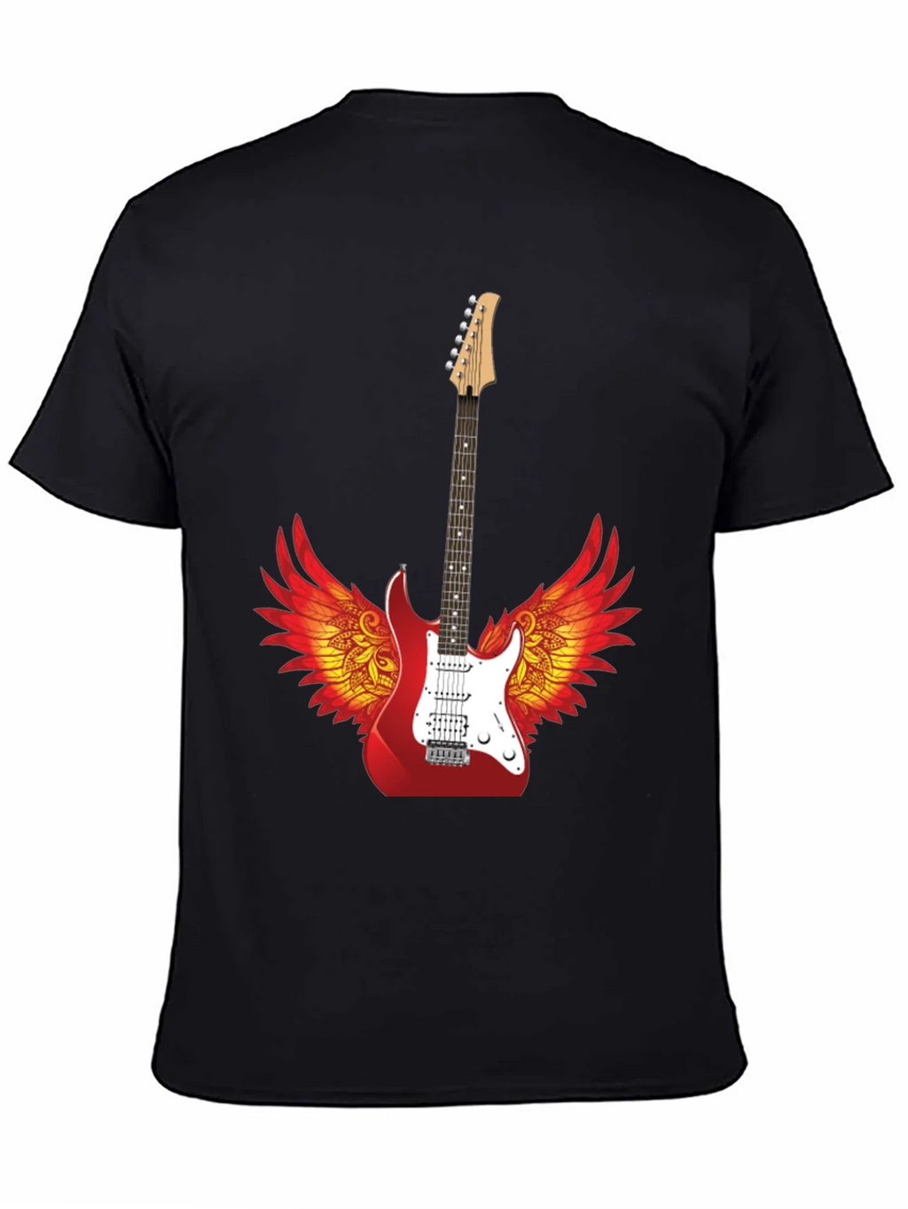 Winged Guitar Graphic Tee - Rock Star Style