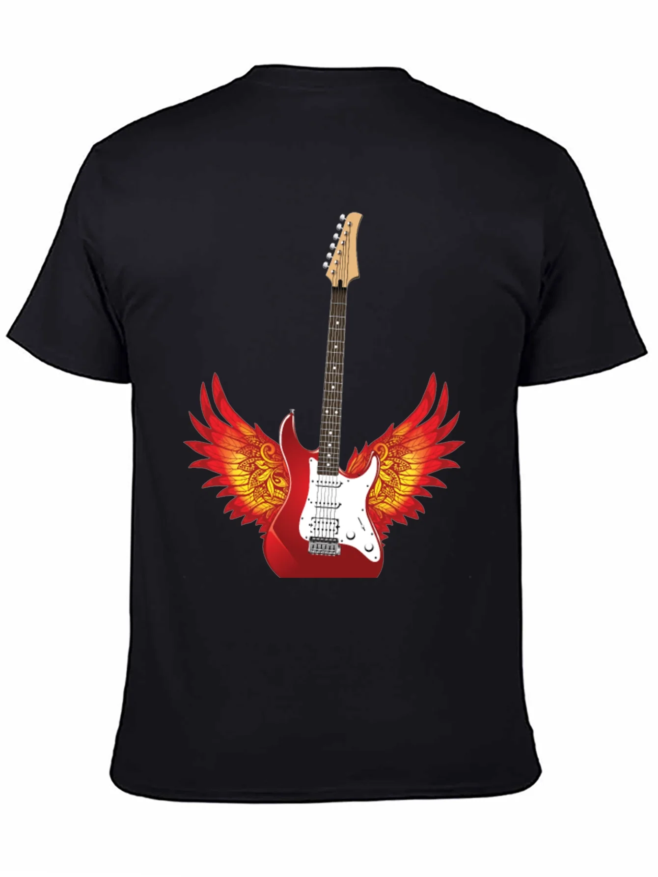 Winged Guitar Graphic Tee - Rock Star Style