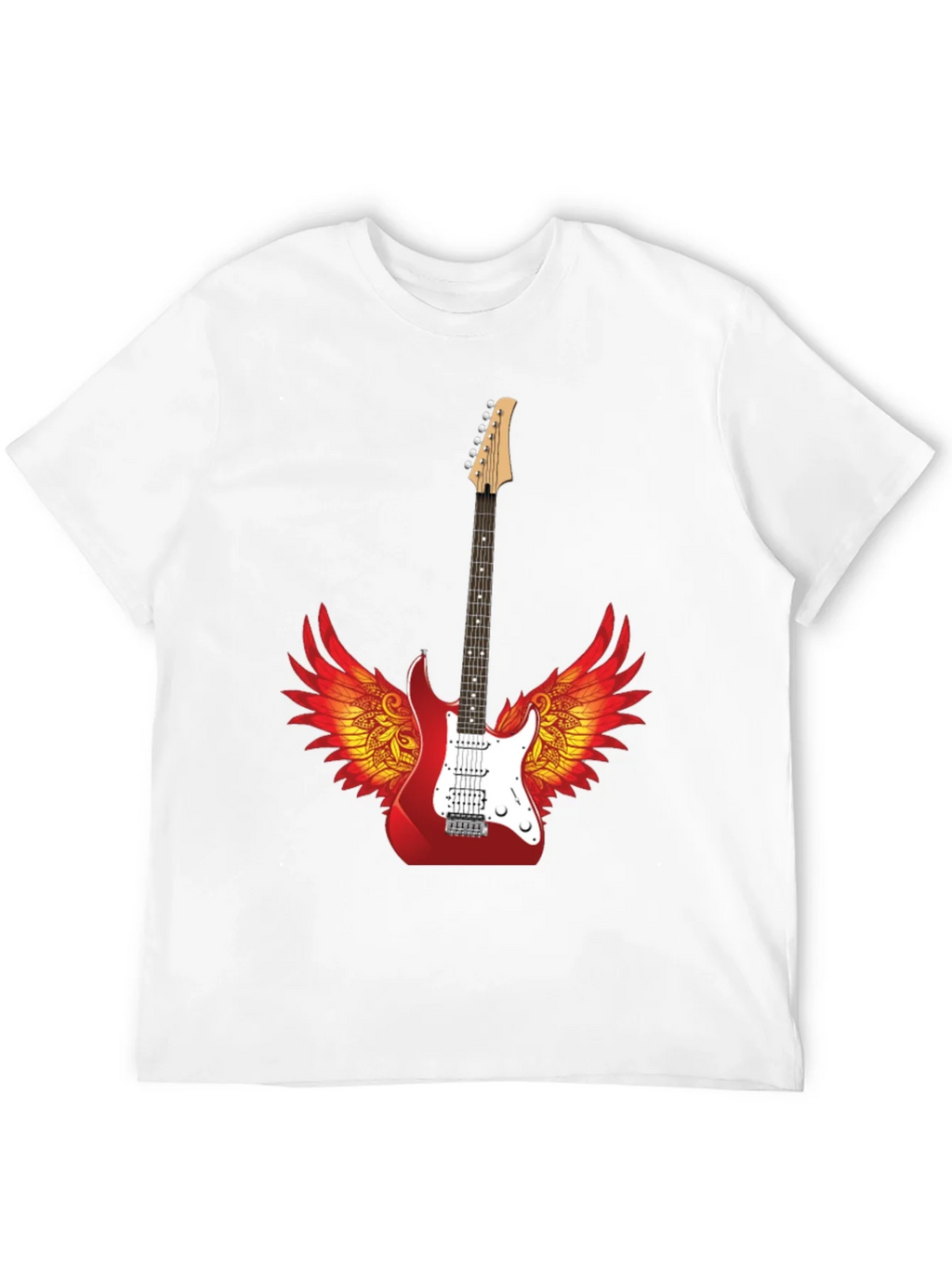 Winged Guitar Graphic Tee - Rock Star Style