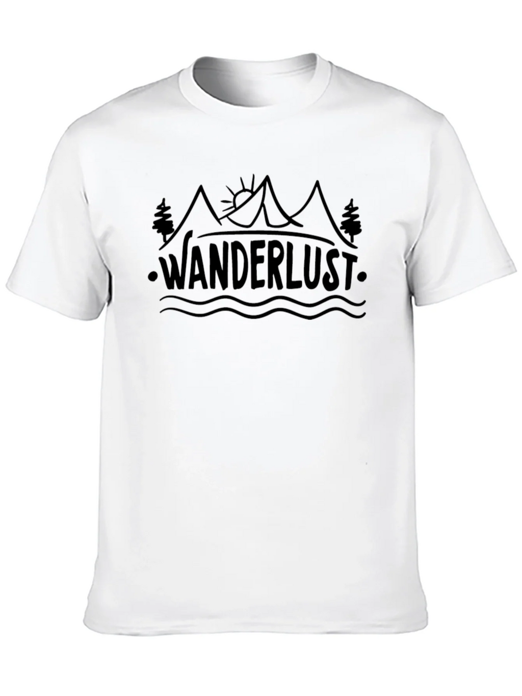 Wanderlust Adventure T-Shirt - Black Cotton Tee