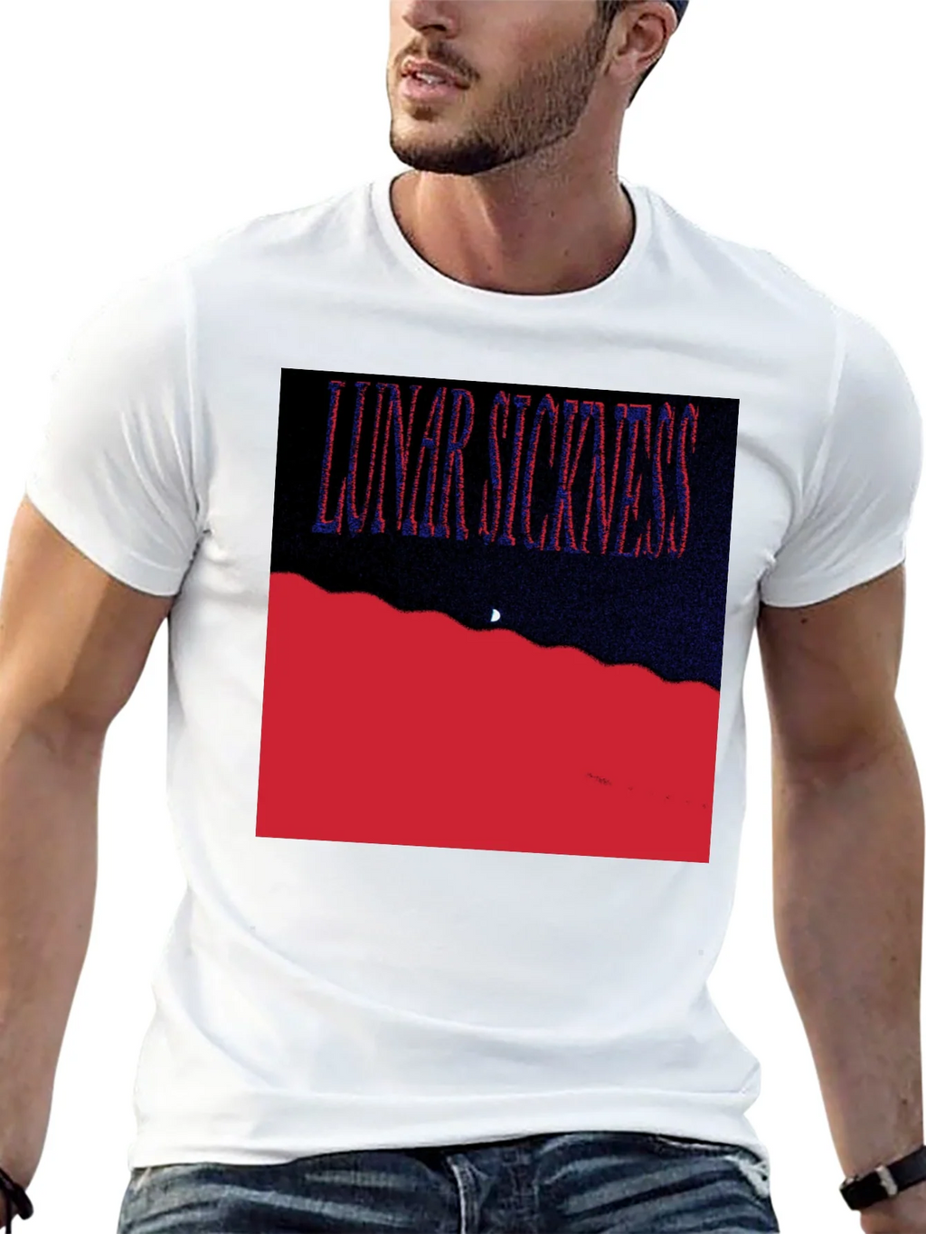 Lunar Sickness Graphic Tee - Unique Design Soft Cotton