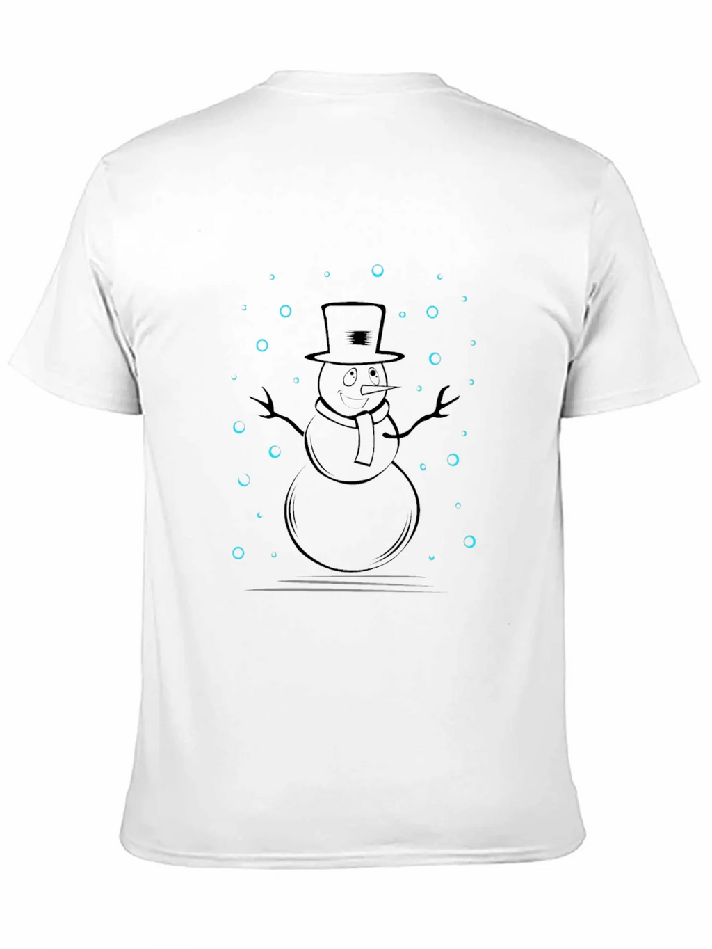 Snowman Graphic Tee - Black Casual Shirt