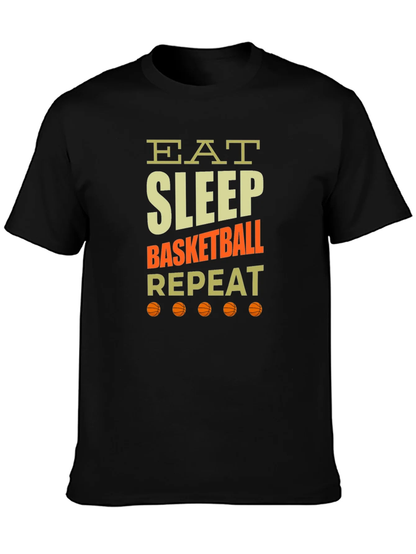 Eat Sleep Basketball Repeat Graphic Tee