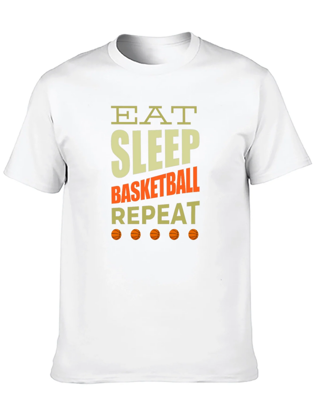 Eat Sleep Basketball Repeat Graphic Tee