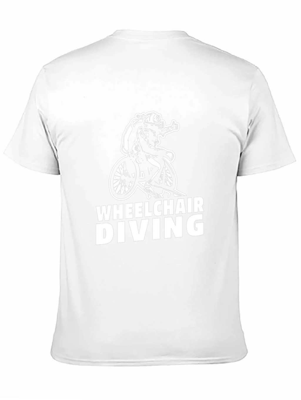 Wheelchair Diving Graphic T-Shirt - Black Cotton Tee