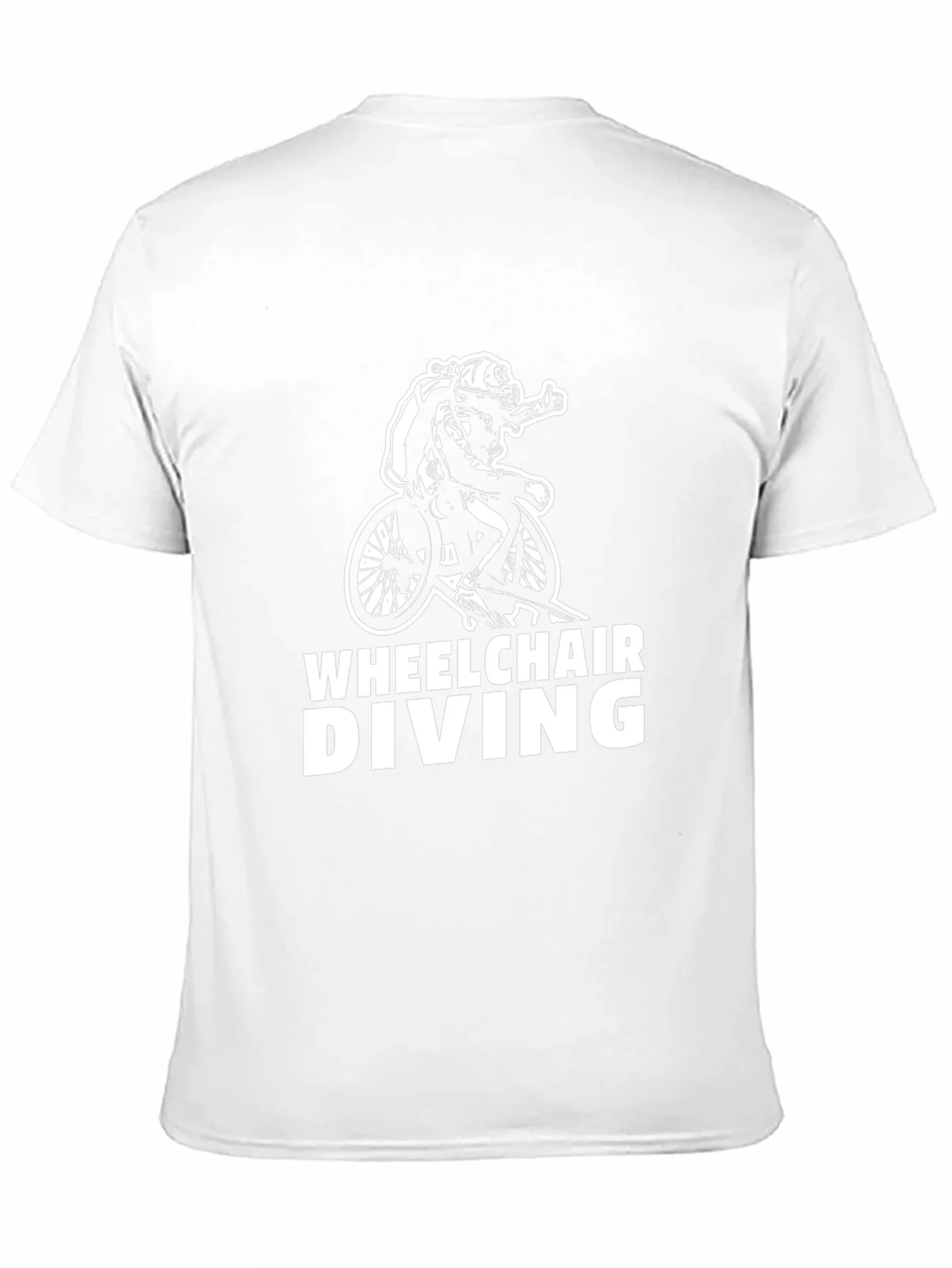 Wheelchair Diving Graphic T-Shirt - Black Cotton Tee