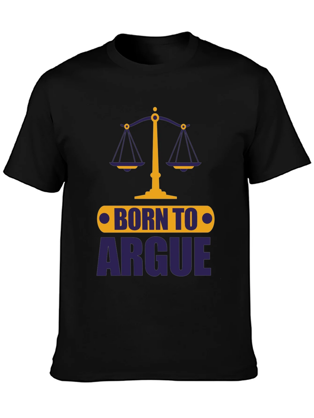 Born To Argue Mens Graphic Tee - Black