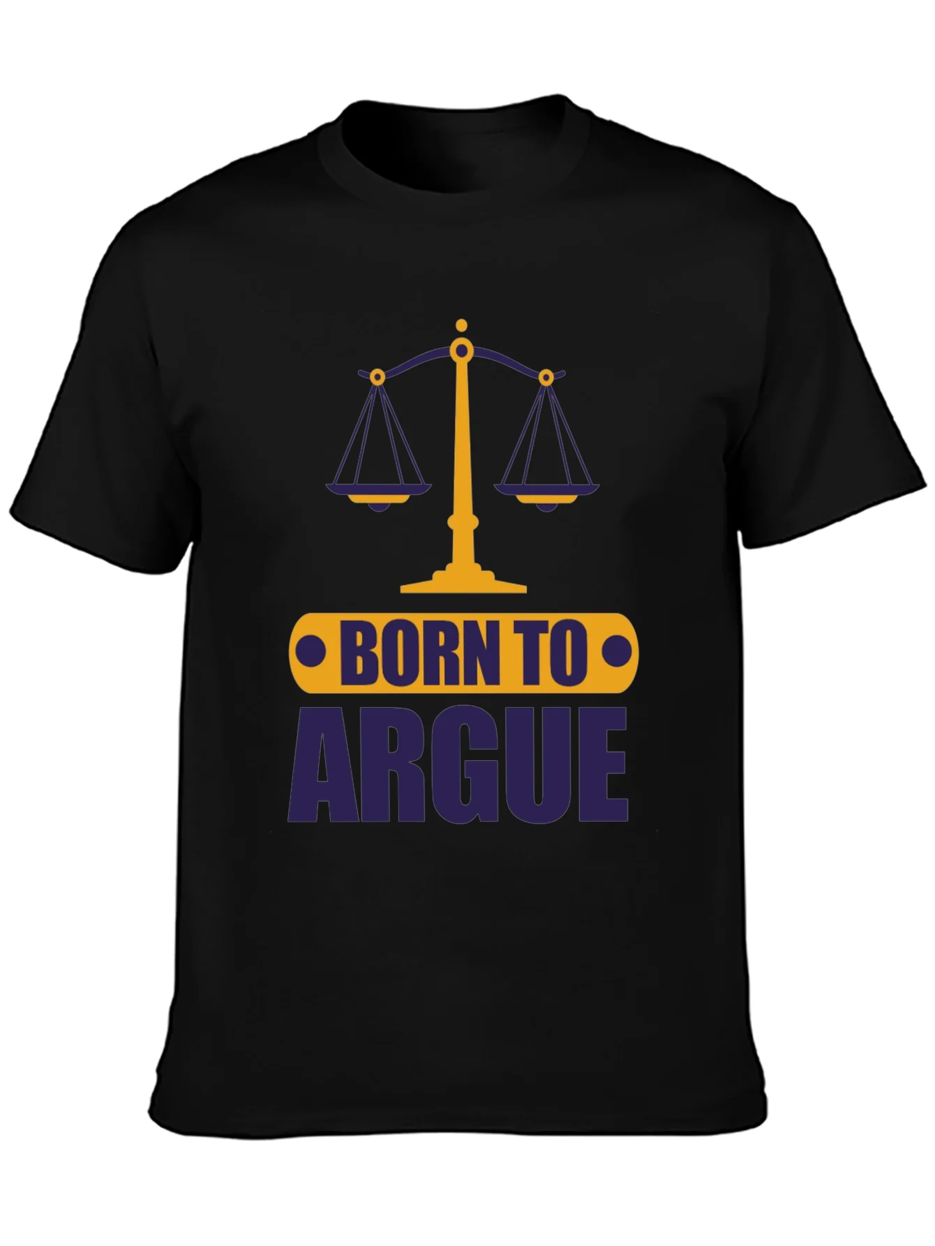Born To Argue Mens Graphic Tee - Black