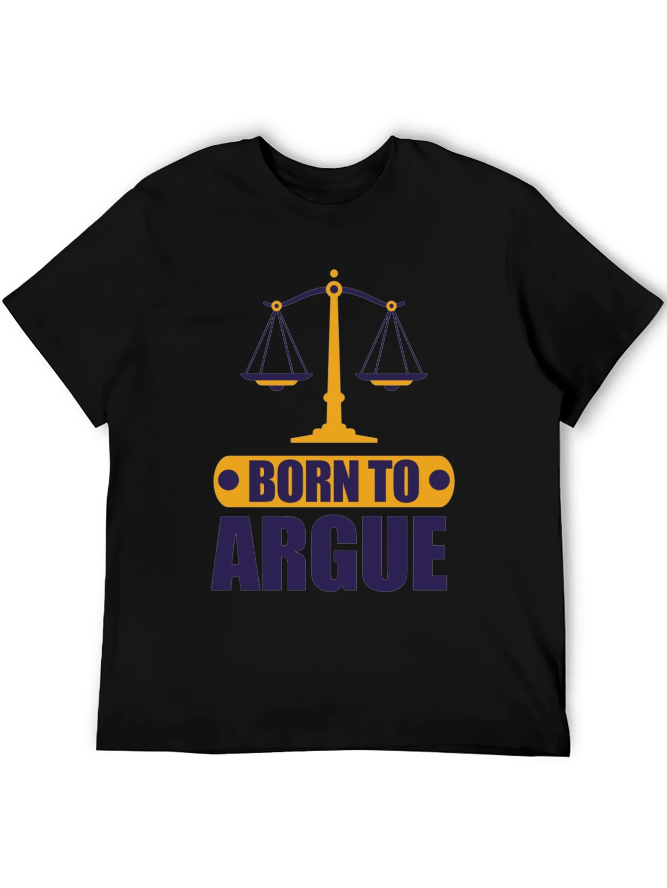Born To Argue Mens Graphic Tee - Black
