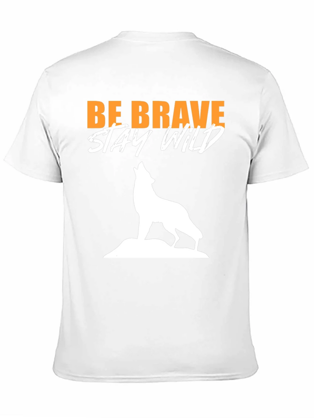 Be Brave Stay Wild Wolf Graphic Tee - Black