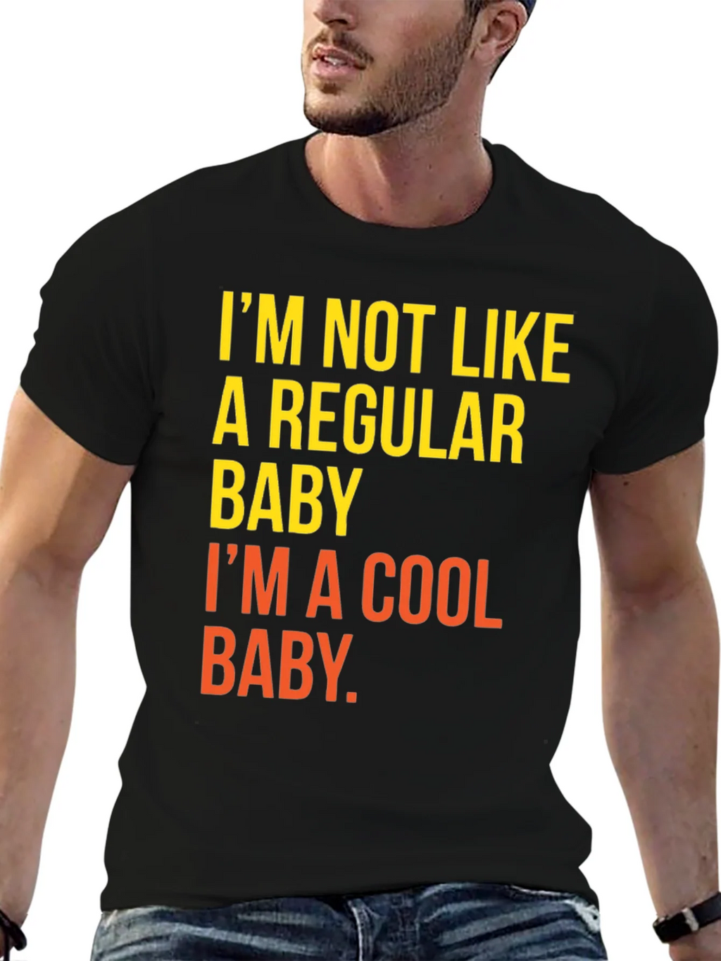 Cool Baby Graphic Tee - Mens Black T-Shirt