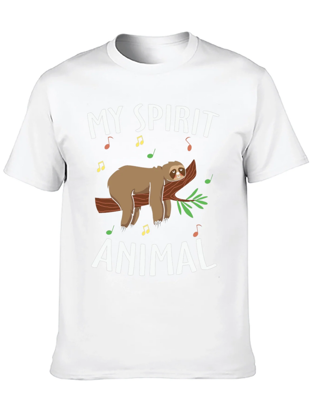 My Spirit Animal Sloth T-Shirt Black Graphic Tee