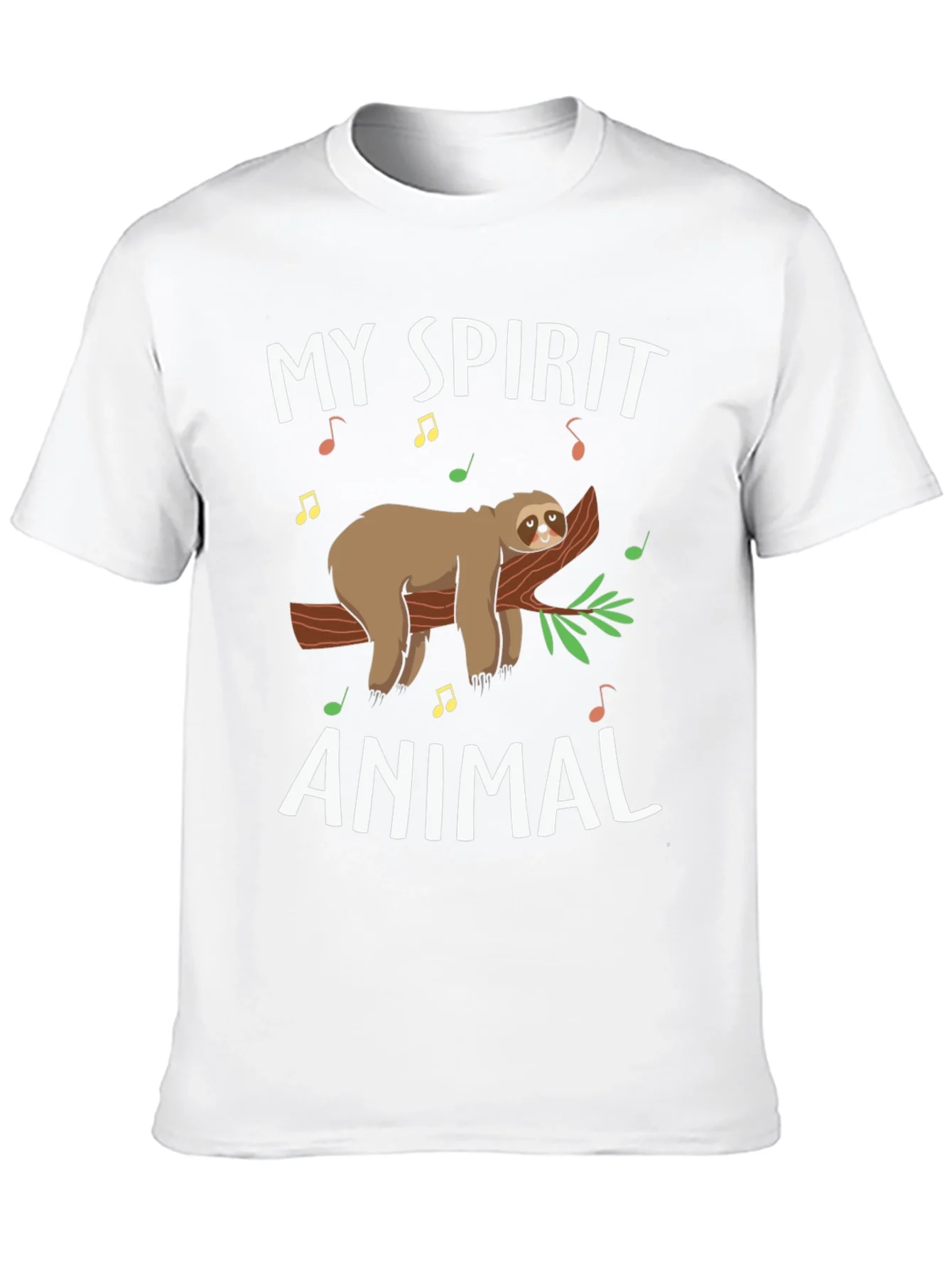 My Spirit Animal Sloth T-Shirt Black Graphic Tee