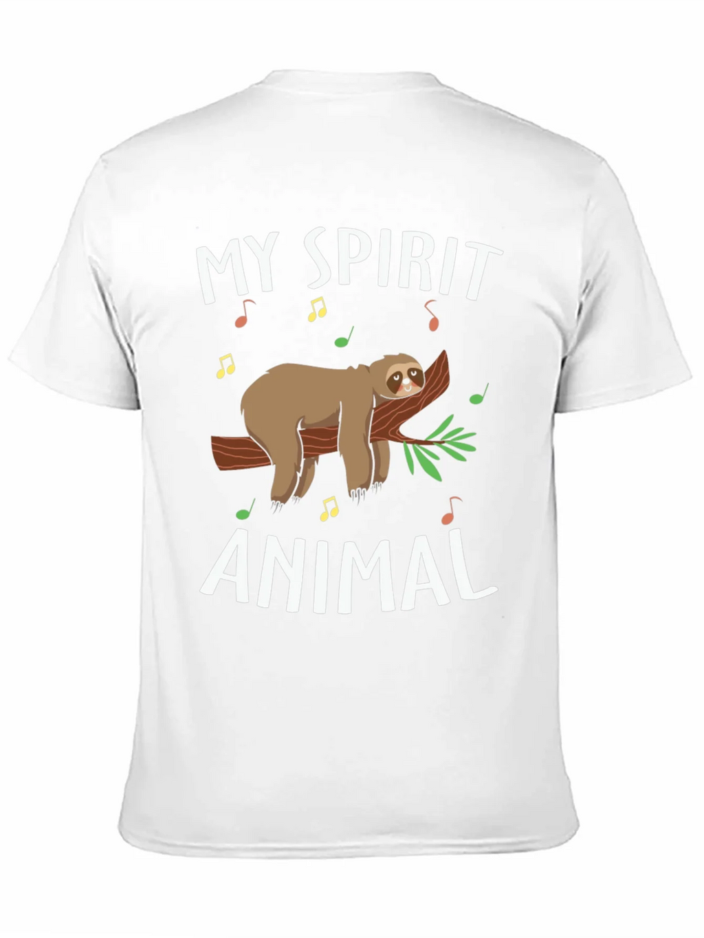 My Spirit Animal Sloth T-Shirt Black Graphic Tee