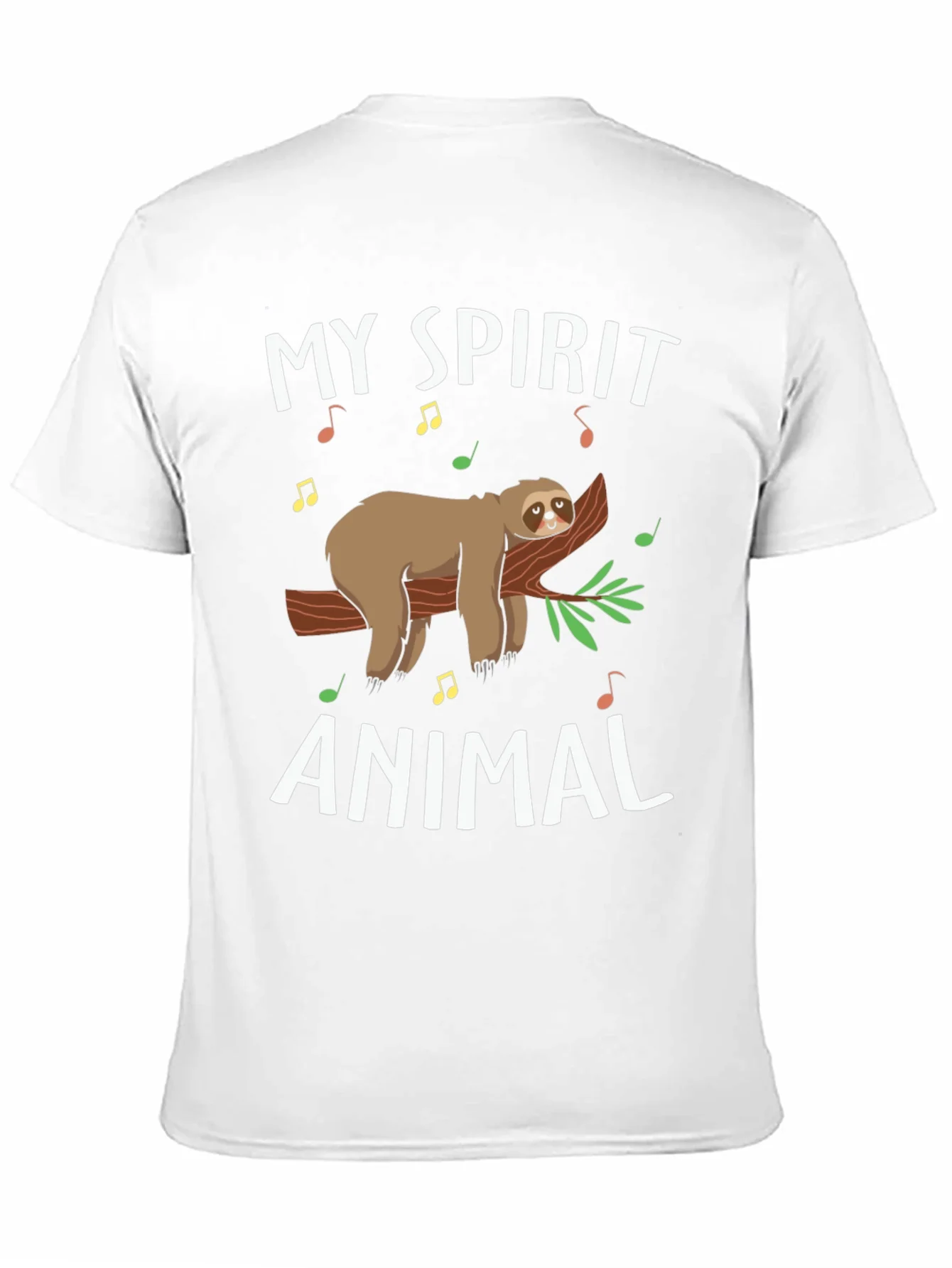 My Spirit Animal Sloth T-Shirt Black Graphic Tee