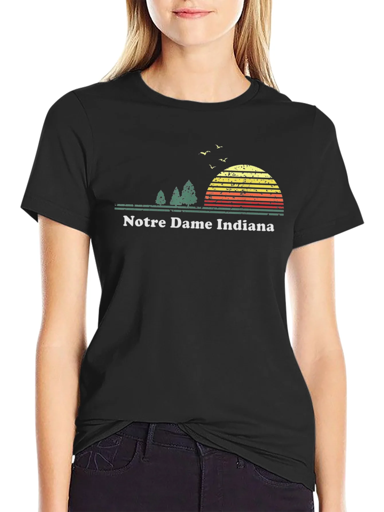 Notre Dame Indiana Retro Sunset T-Shirt
