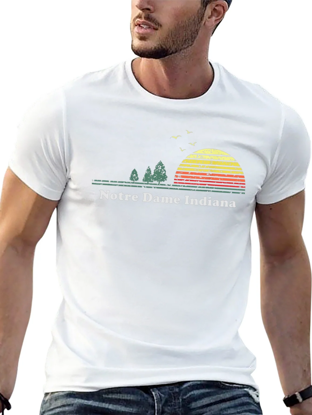 Notre Dame Indiana Retro Sunset T-Shirt