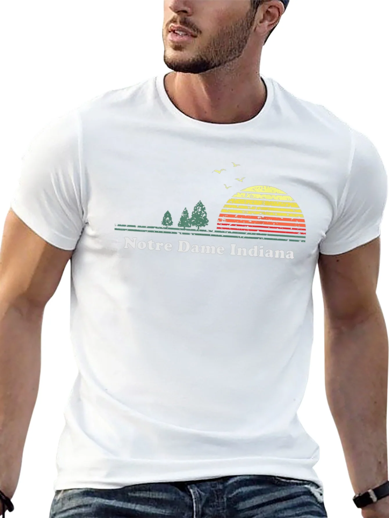 Notre Dame Indiana Retro Sunset T-Shirt