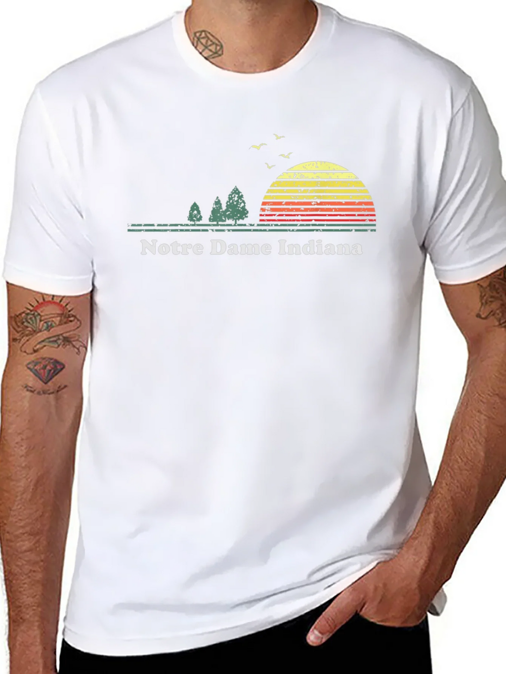 Notre Dame Indiana Retro Sunset T-Shirt