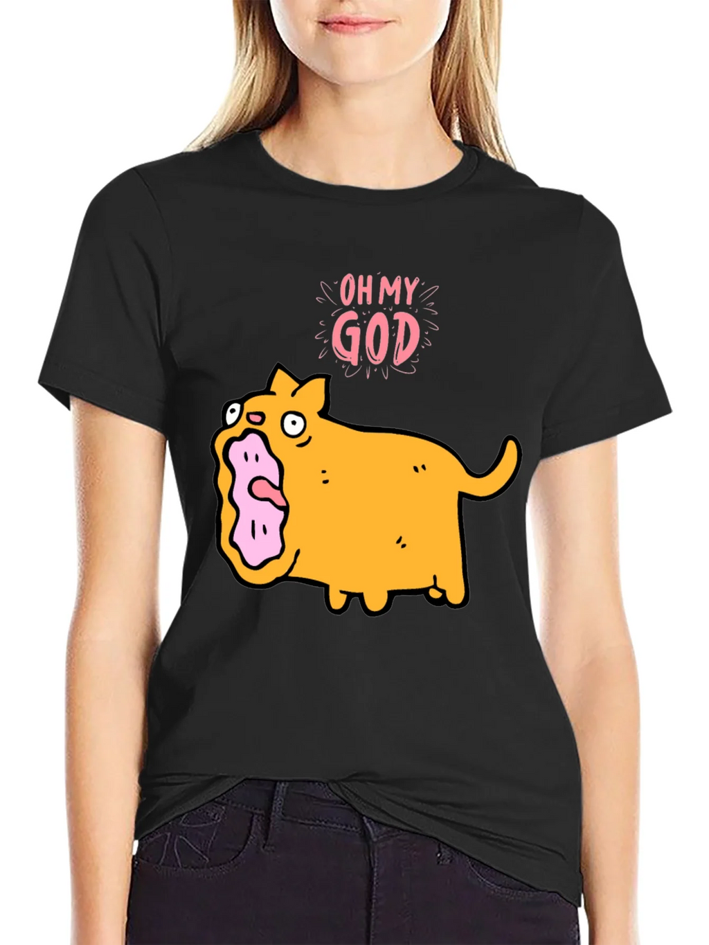 Oh My God Cat T-Shirt - Funny Graphic Tee