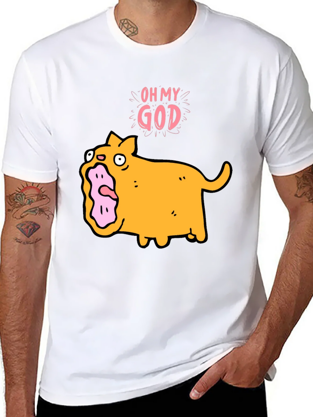 Oh My God Cat T-Shirt - Funny Graphic Tee