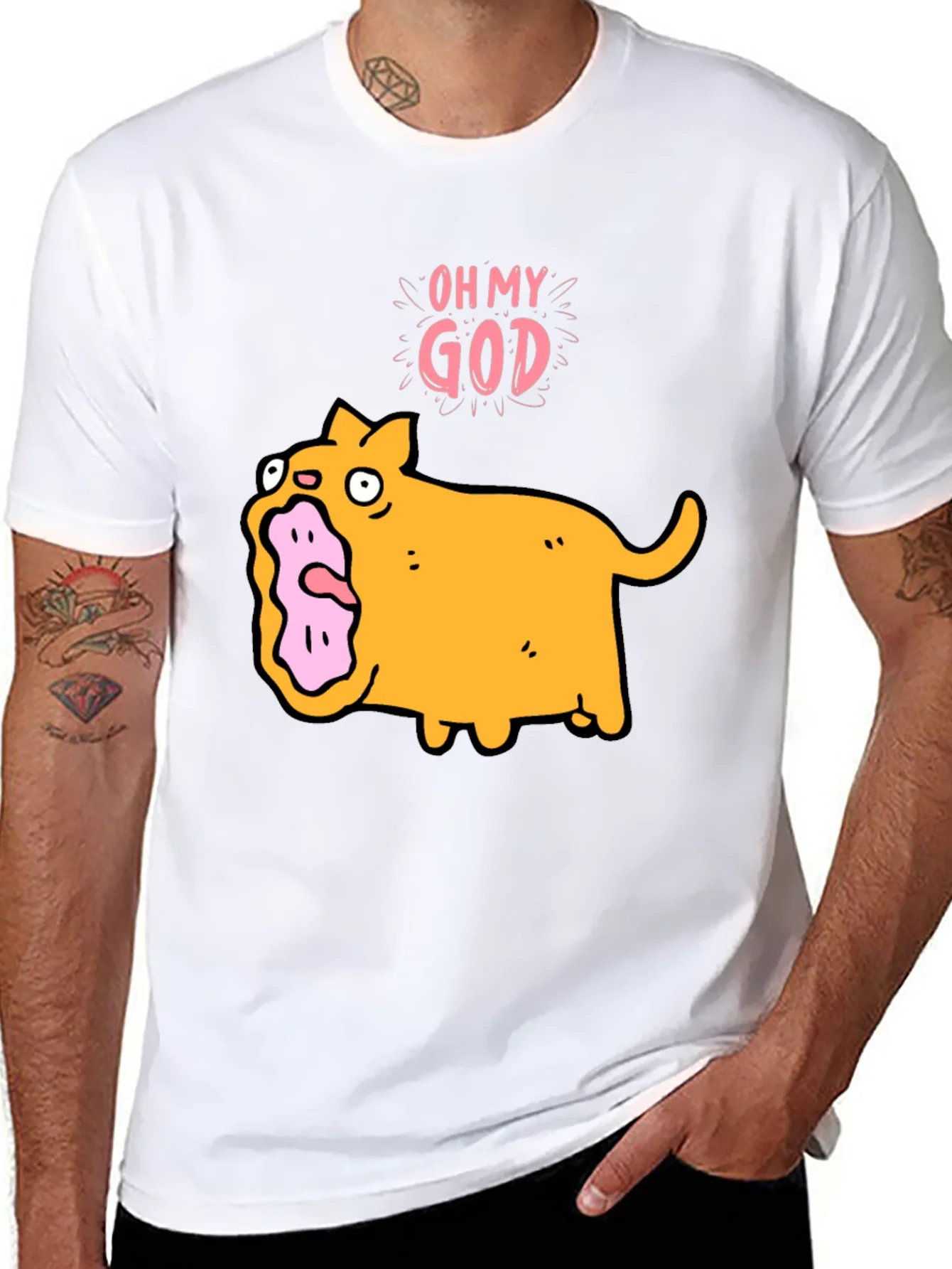 Oh My God Cat T-Shirt - Funny Graphic Tee