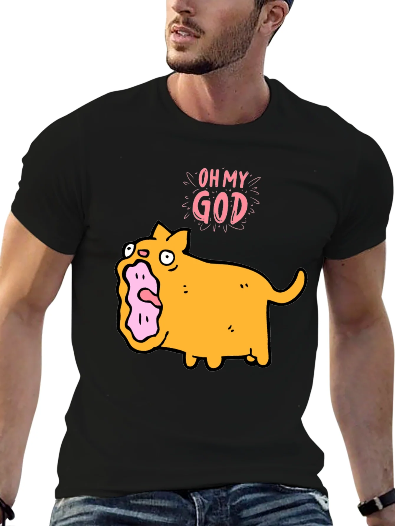 Oh My God Cat T-Shirt - Funny Graphic Tee