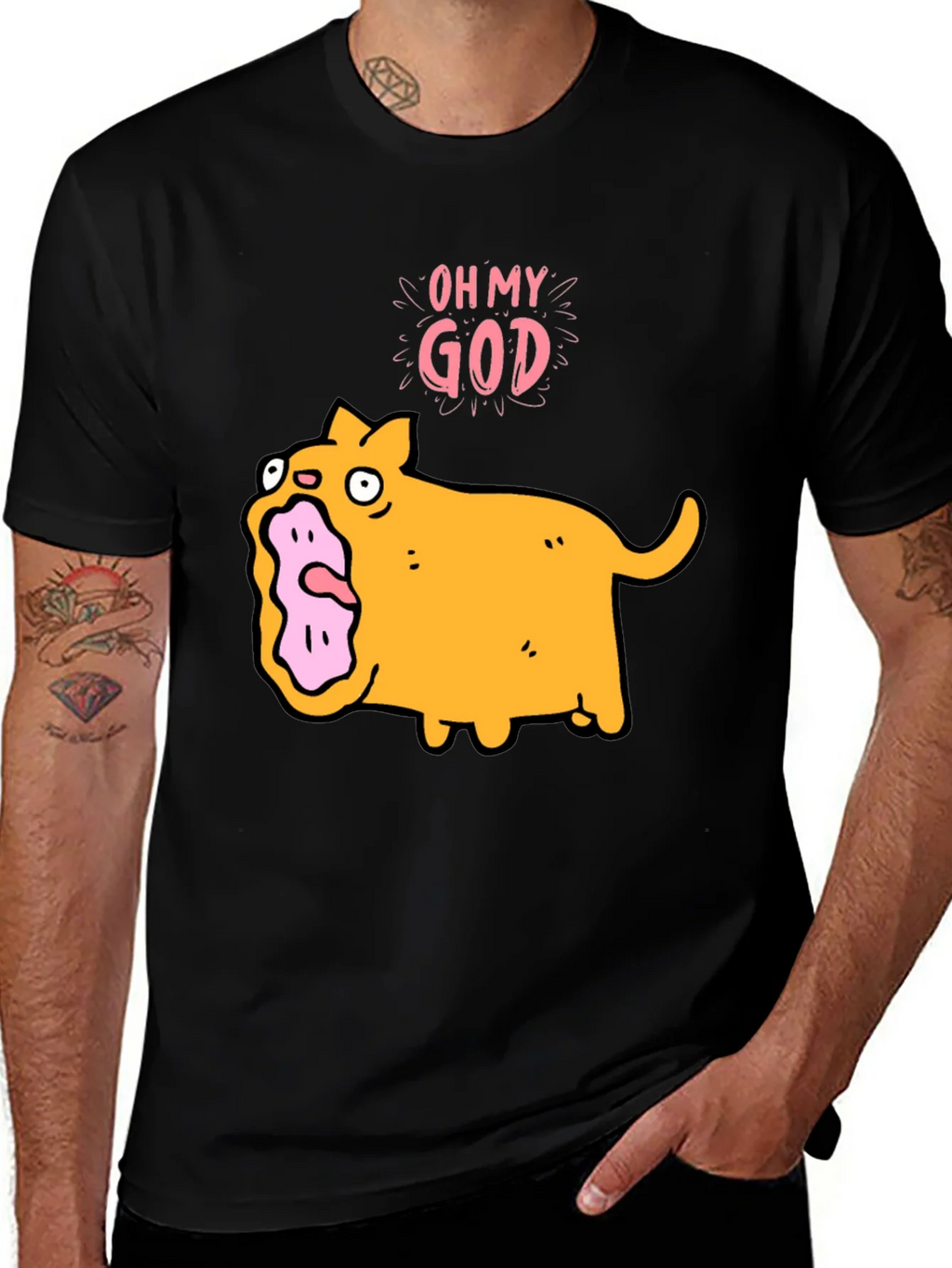 Oh My God Cat T-Shirt - Funny Graphic Tee