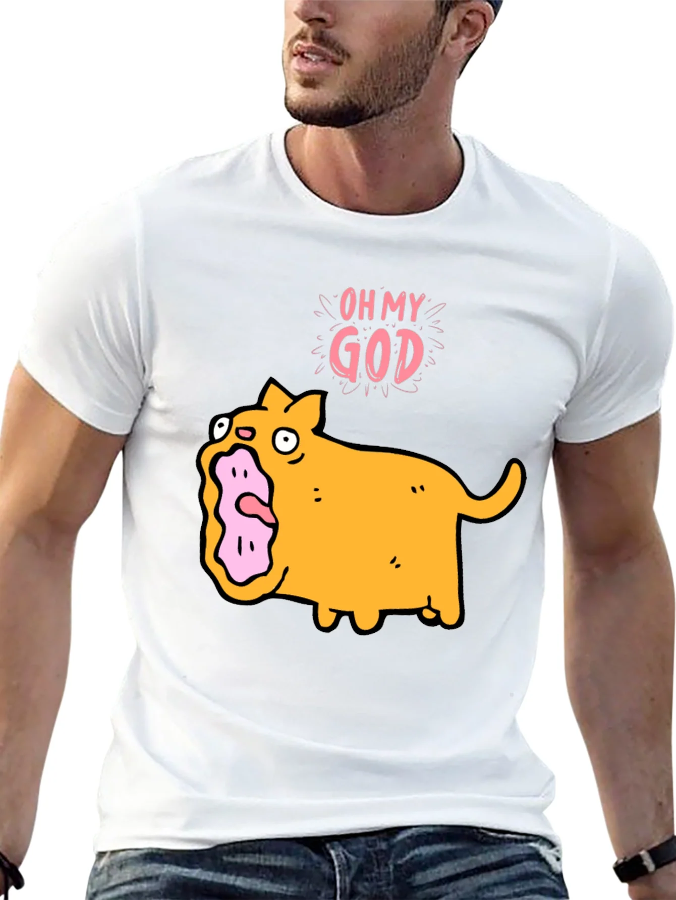 Oh My God Cat T-Shirt - Funny Graphic Tee