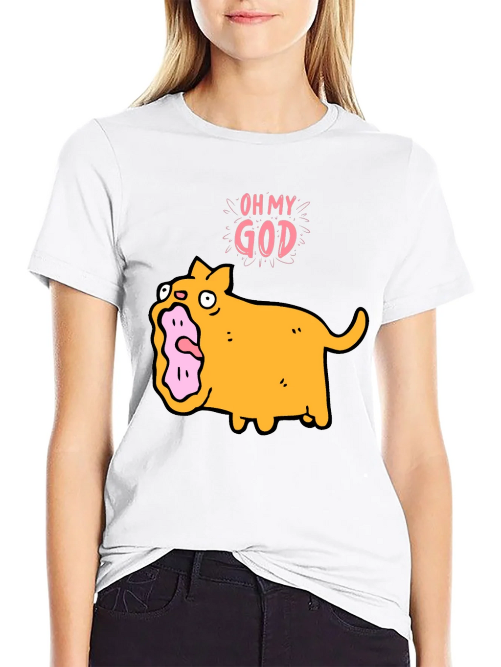 Oh My God Cat T-Shirt - Funny Graphic Tee