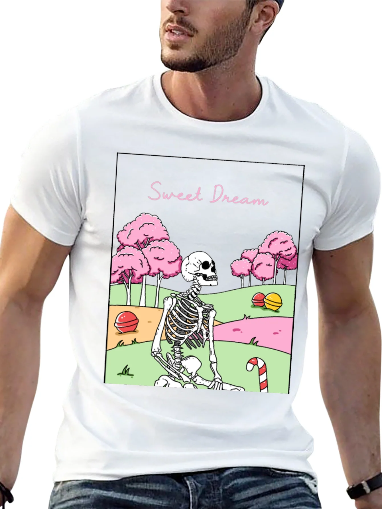 Sweet Dream Skeleton Graphic T-Shirt
