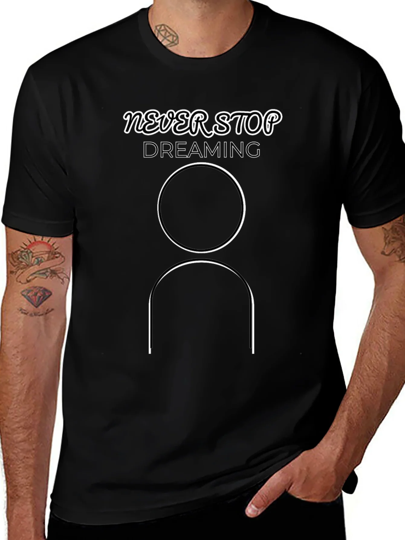 Never Stop Dreaming Graphic Tee - Modern Minimalist Shirt