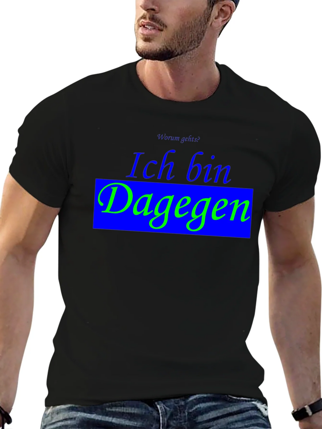 Ich Bin Dagegen Black T-Shirt