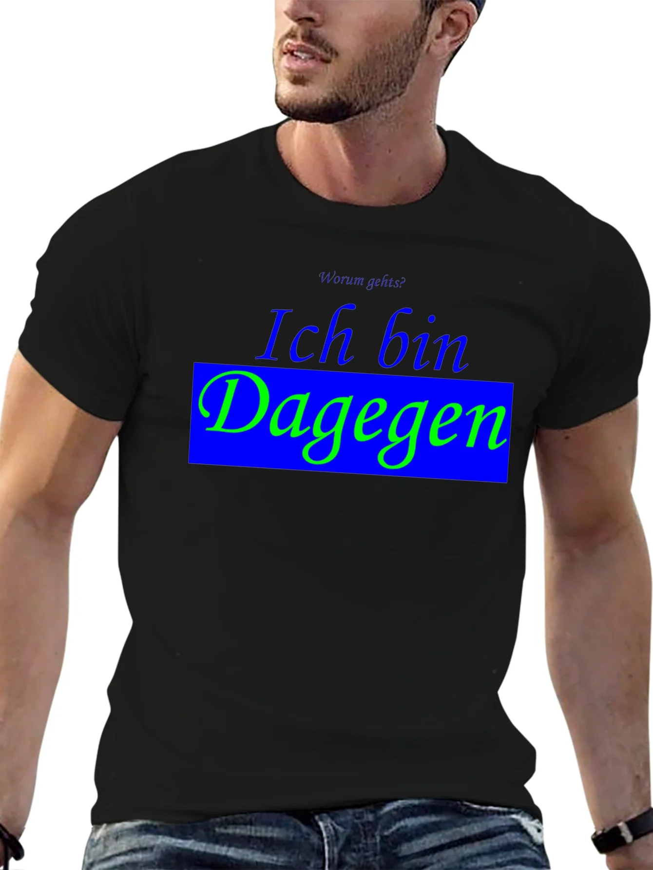 Ich Bin Dagegen Black T-Shirt