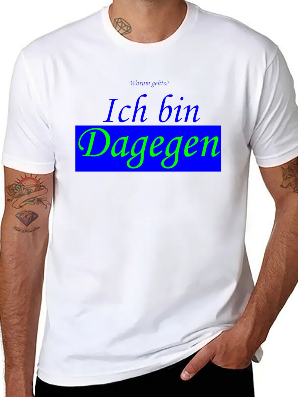 Ich Bin Dagegen Black T-Shirt