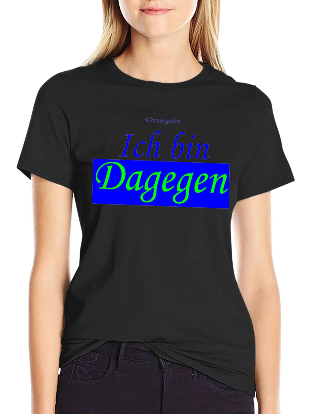 Ich Bin Dagegen Black T-Shirt