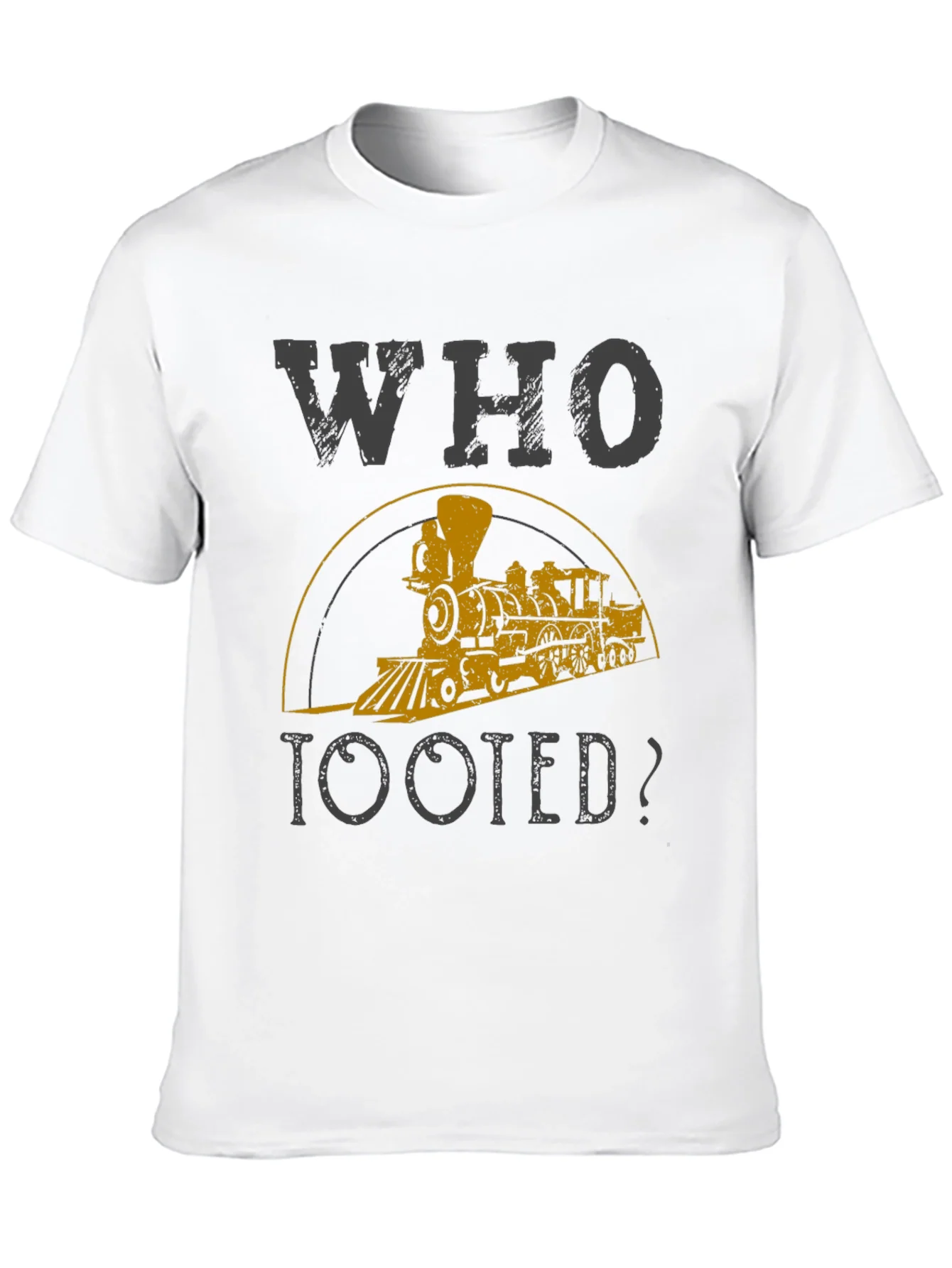 Who Tooted Train Graphic Tee - Novelty Shirt