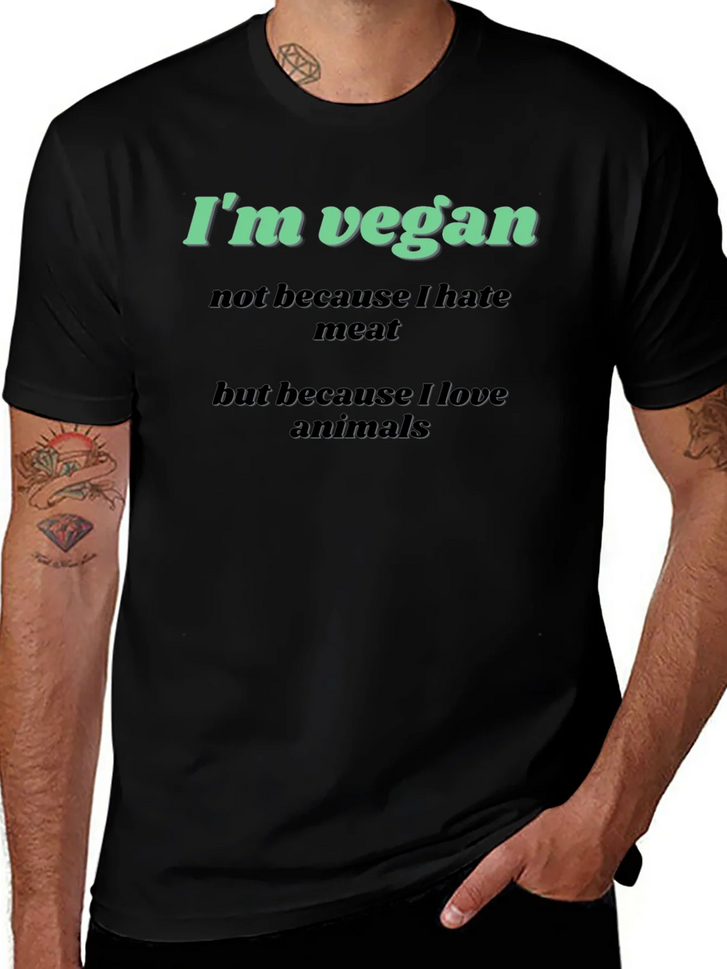 Vegan Graphic T-Shirt - Love Animals Tee