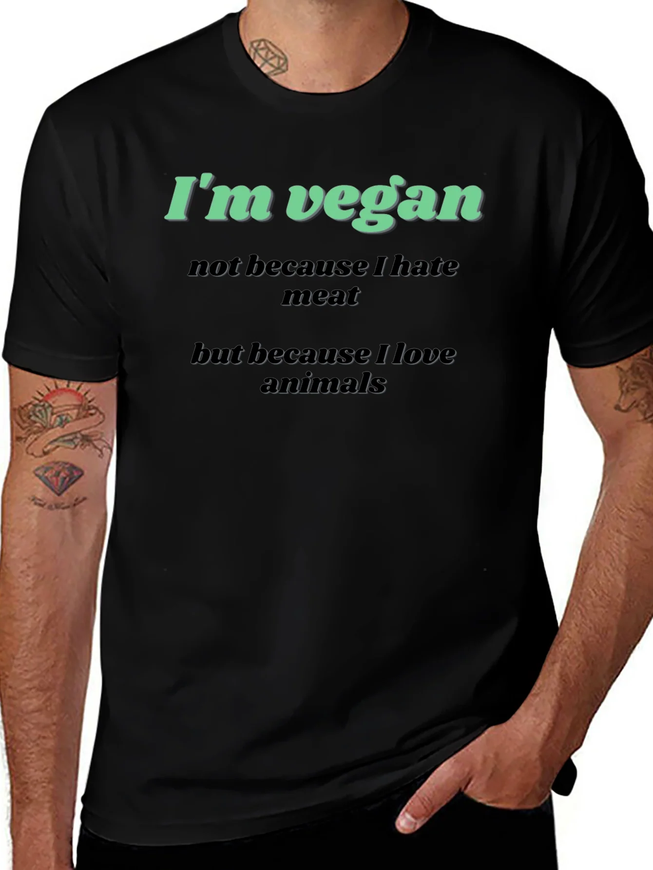 Vegan Graphic T-Shirt - Love Animals Tee