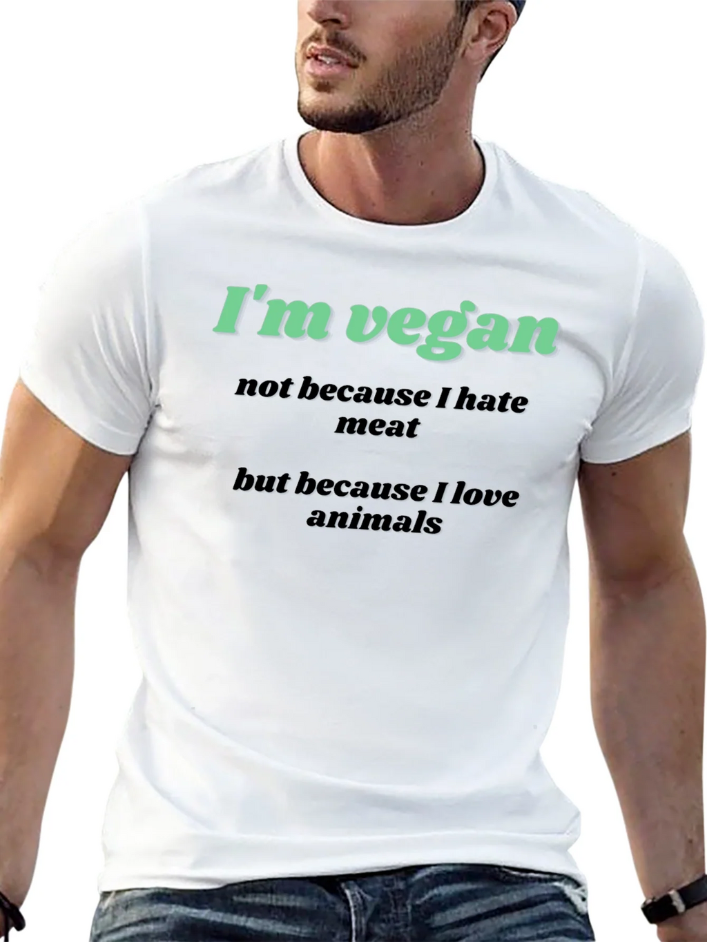 Vegan Graphic T-Shirt - Love Animals Tee